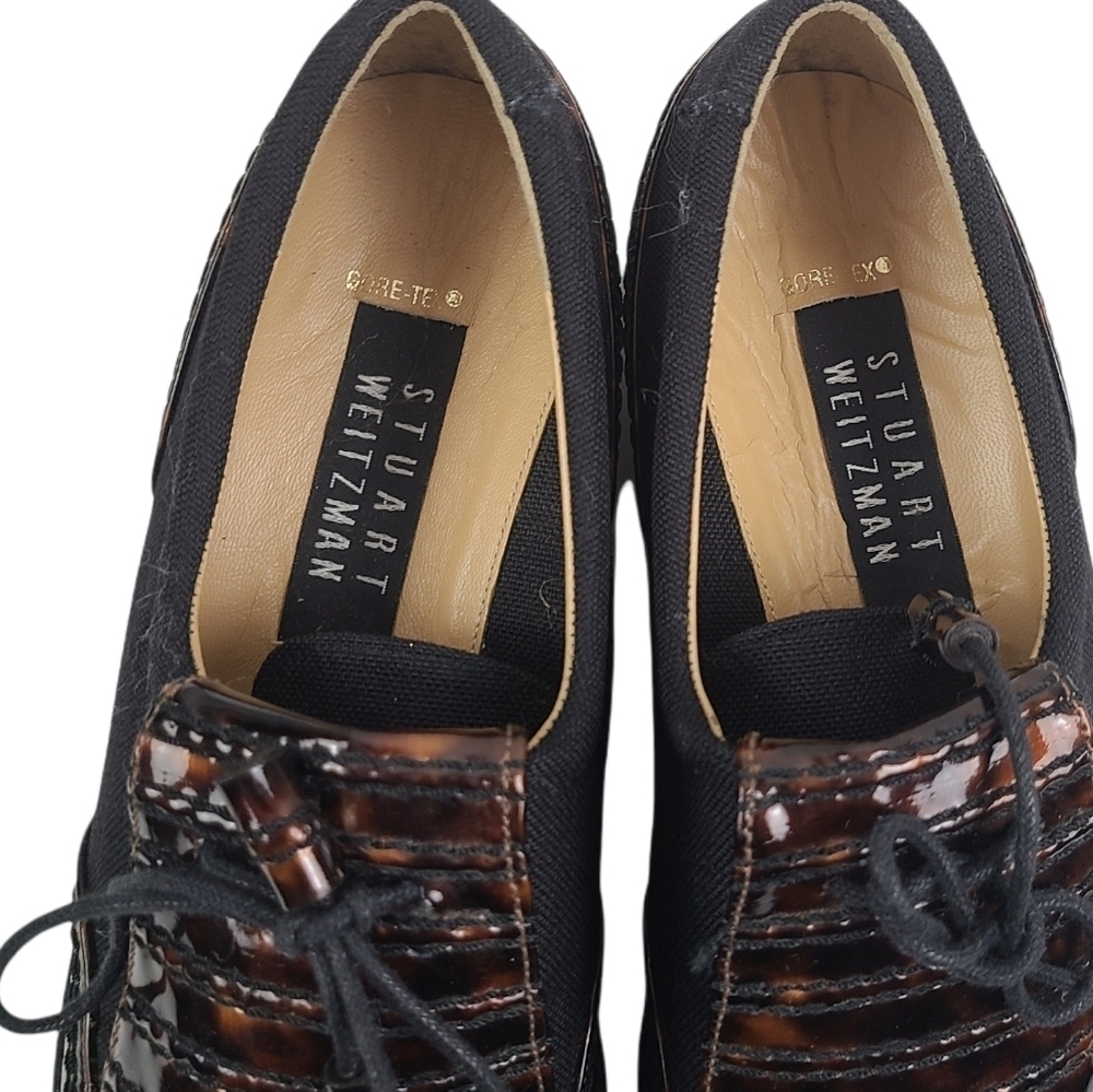 New Stuart Weitzman Tortoise Kiltie‎ Oxford With Spikes Golf Shoes sz 6 - Picture 4 of 8